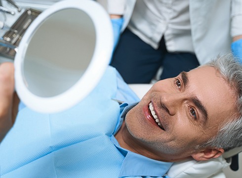 Man with  dental implants in Corpus Christi